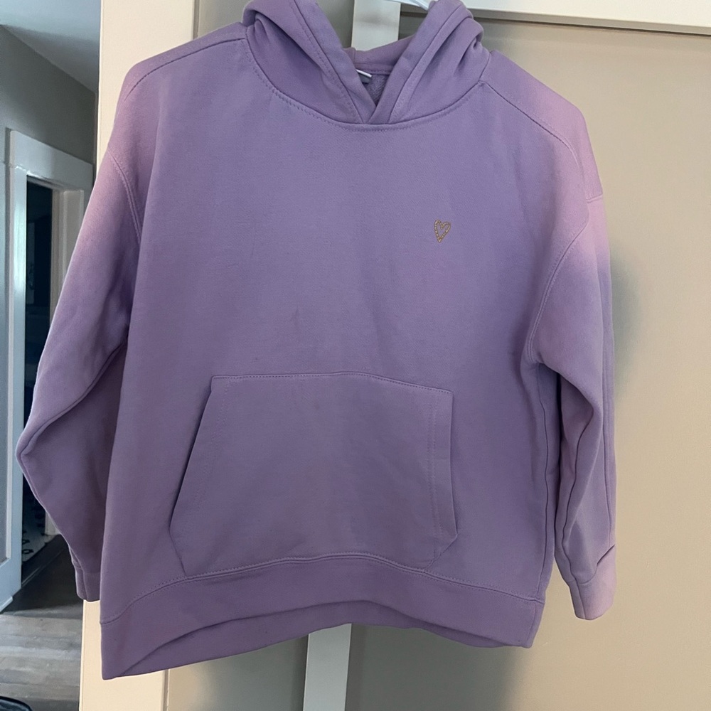 Zara Lilac Kids Hoodie with heart detail size 11-12